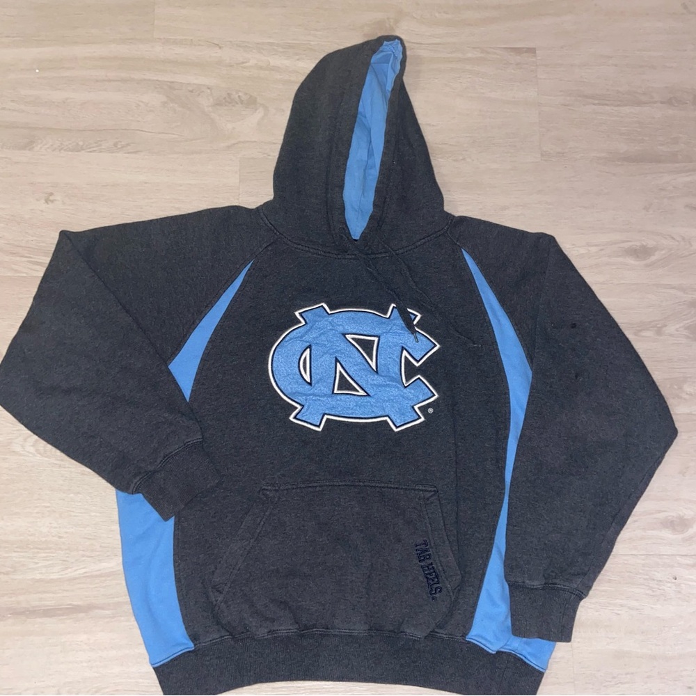 Campus Heritage Men's Charcoal and Sky Blue Sweater